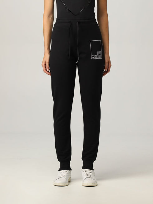 Pantalone Donna W142423E2269 con box logo Nero LOVE MOSCHINO- Francavilla Moda